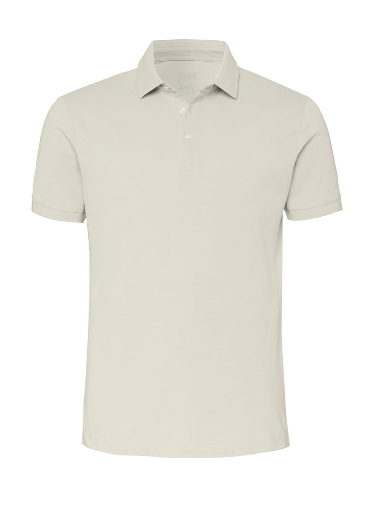 6008-92979 Pure Polo slim fit Halbarm 205 uni sand
