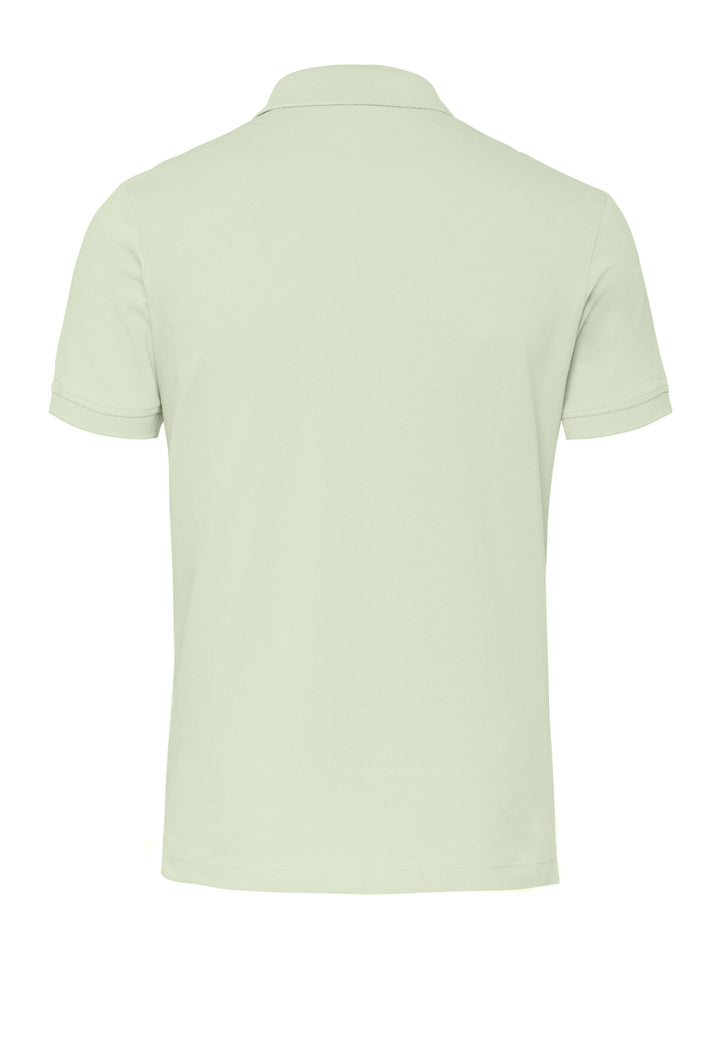 6008-92979 Pure Polo slim fit Halbarm 402 uni hellgrün