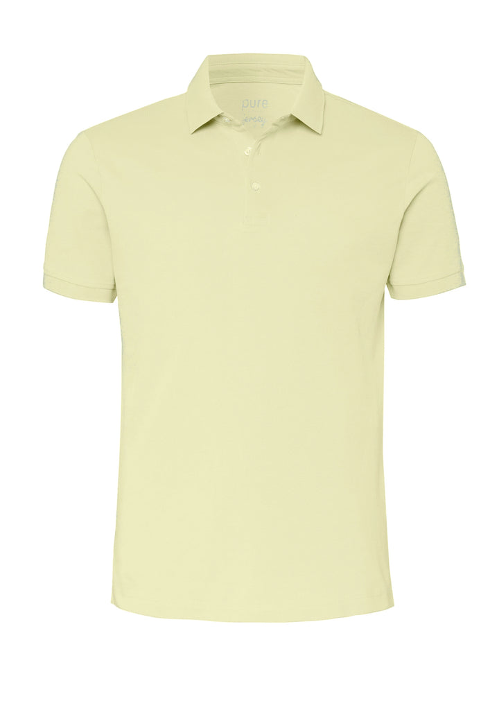 6008-92979 Pure Polo slim fit Halbarm 602 uni hellorange