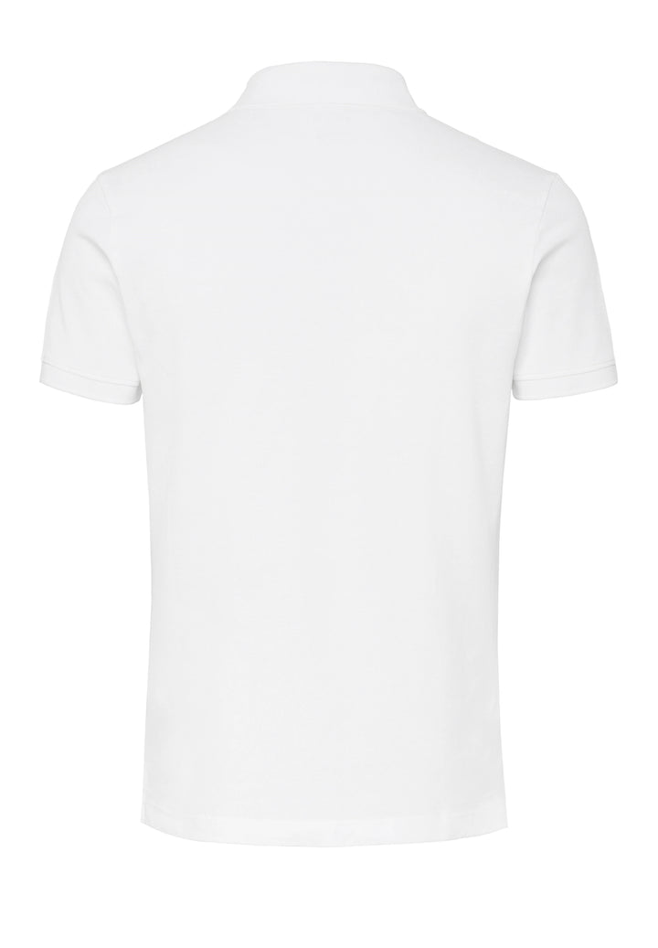 6008-92979 Pure Polo slim fit Halbarm 900 uni weiß