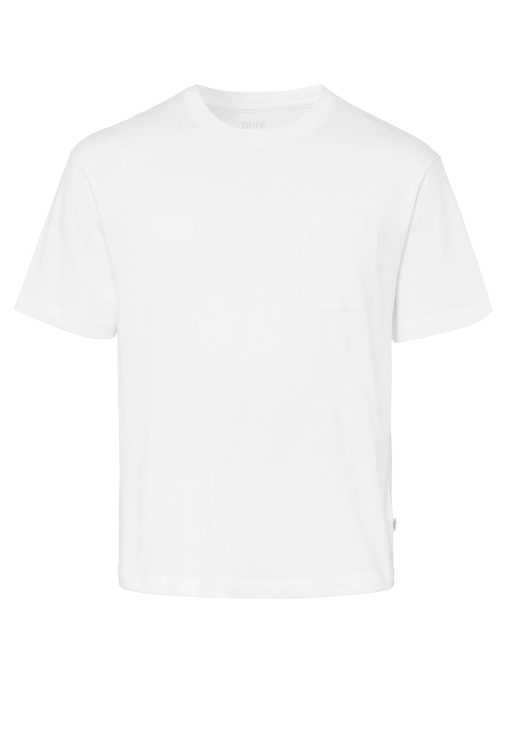 6009-92973 Pure T-Shirt Rundhals slim fit Halbarm 900 uni weiß