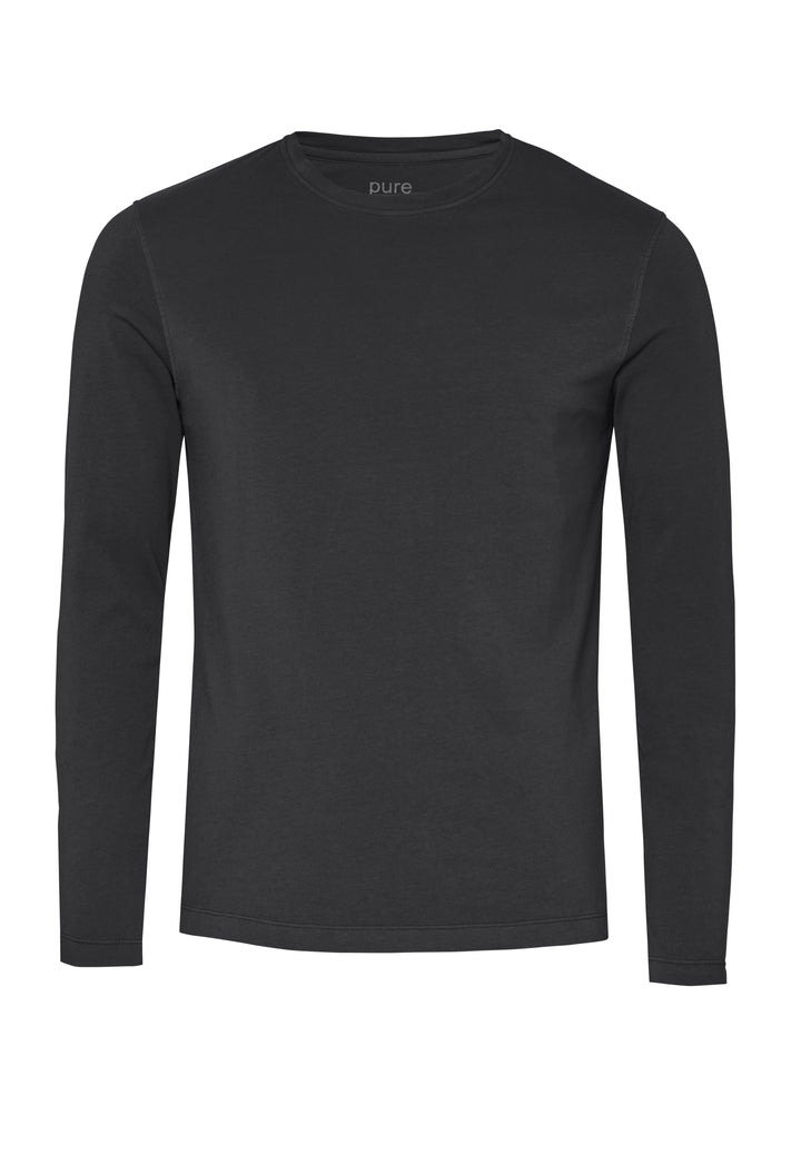6010-91970 Pure Shirt Rundhals slim fit Langarm 740 uni anthrazit