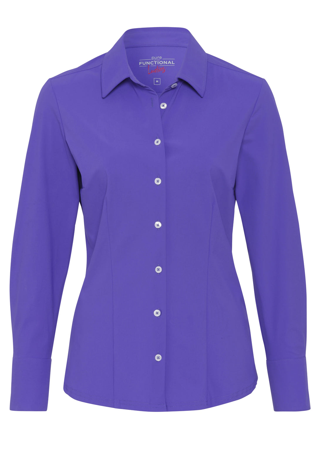 7700-91910 PURE- Functional Bluse slim fit Langarm 805 uni violett