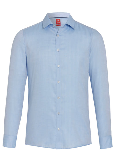 D71000-21105 PURE- City Hemd slim fit Langarm 100 uni hellblau