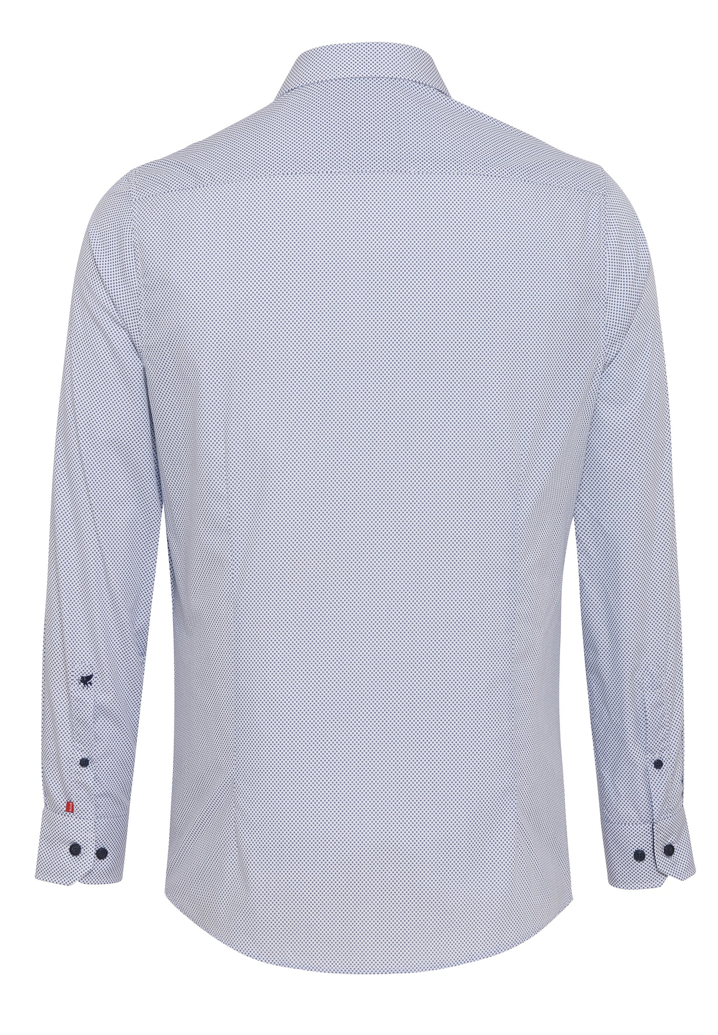D71013-21106 PURE- City Hemd slim fit Langarm 173 druck mittelblau