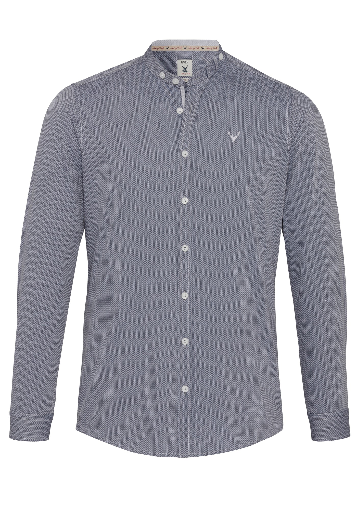 D72610-21697 PURE Tracht Hemd slim fit Langarm 120 uni dunkelblau
