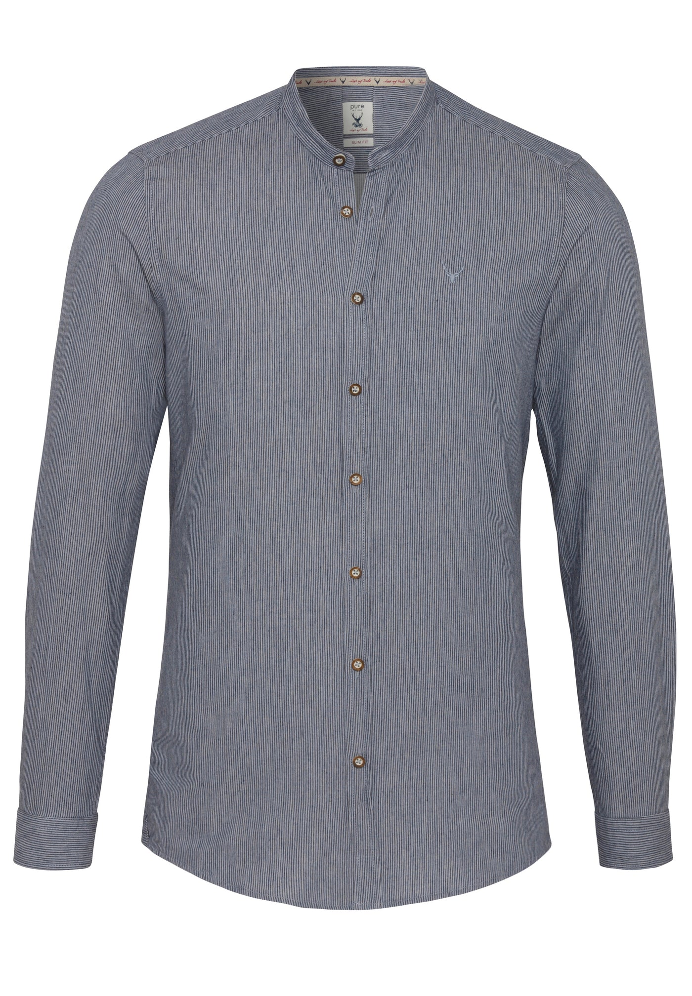 D72620-21693 PURE Tracht Hemd slim fit Langarm 166 streifen dunkelblau
