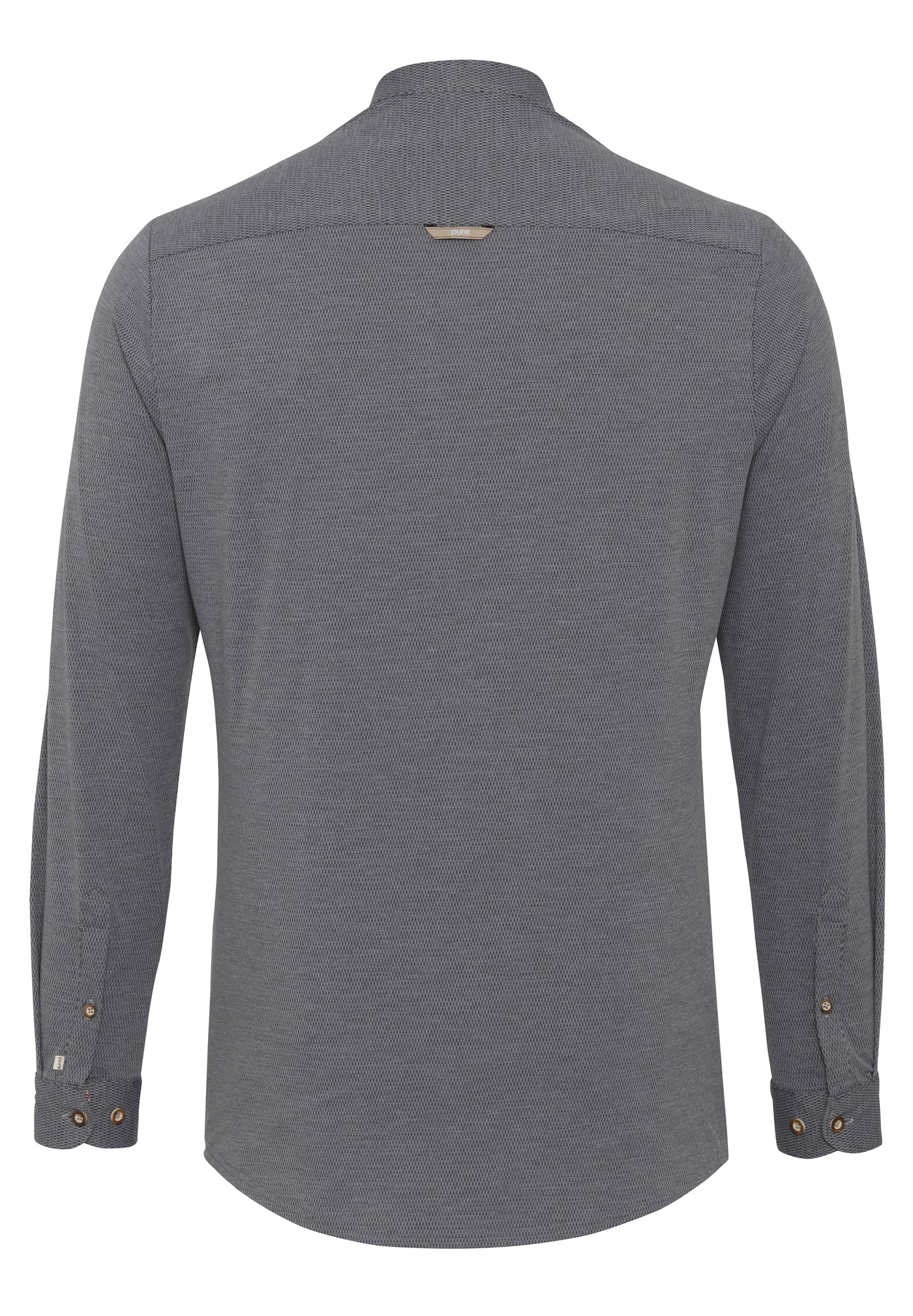 D72626-21690 PURE Tracht Functional Hemd slim fit Langarm 710 uni grau