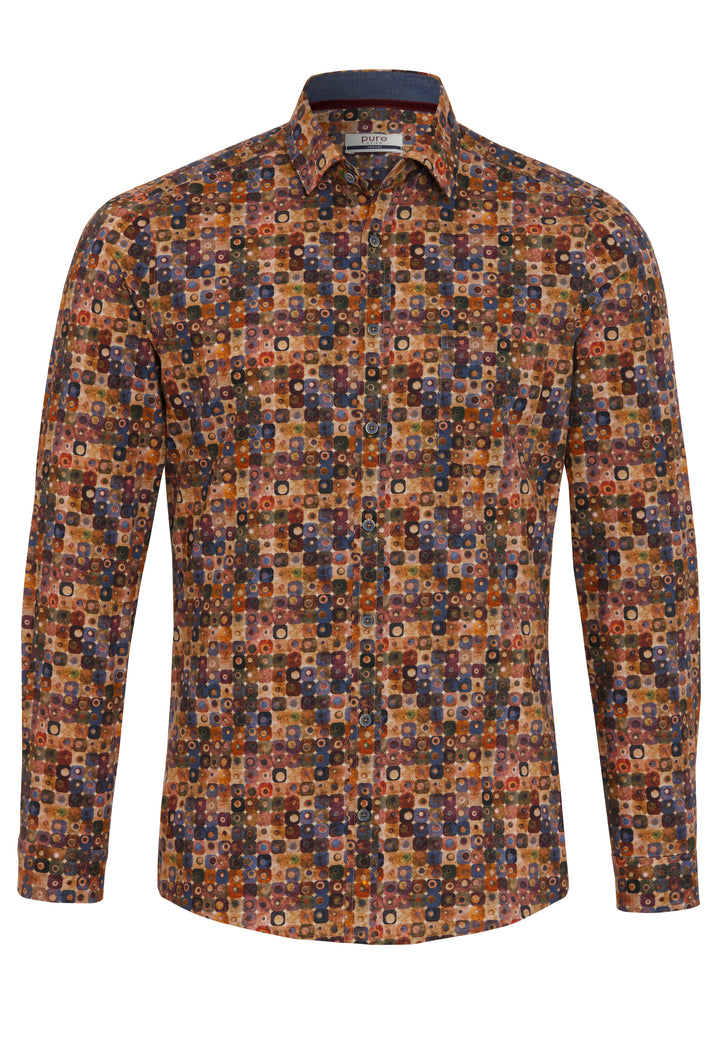 D91516-51102 PURE- Casual Hemd Langarm 985 druck multicolor