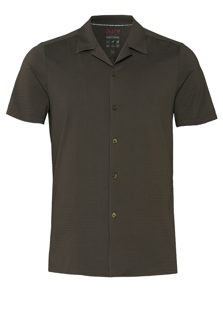 E11312-22910 PURE- Functional Hemd Halbarm 430 uni oliv