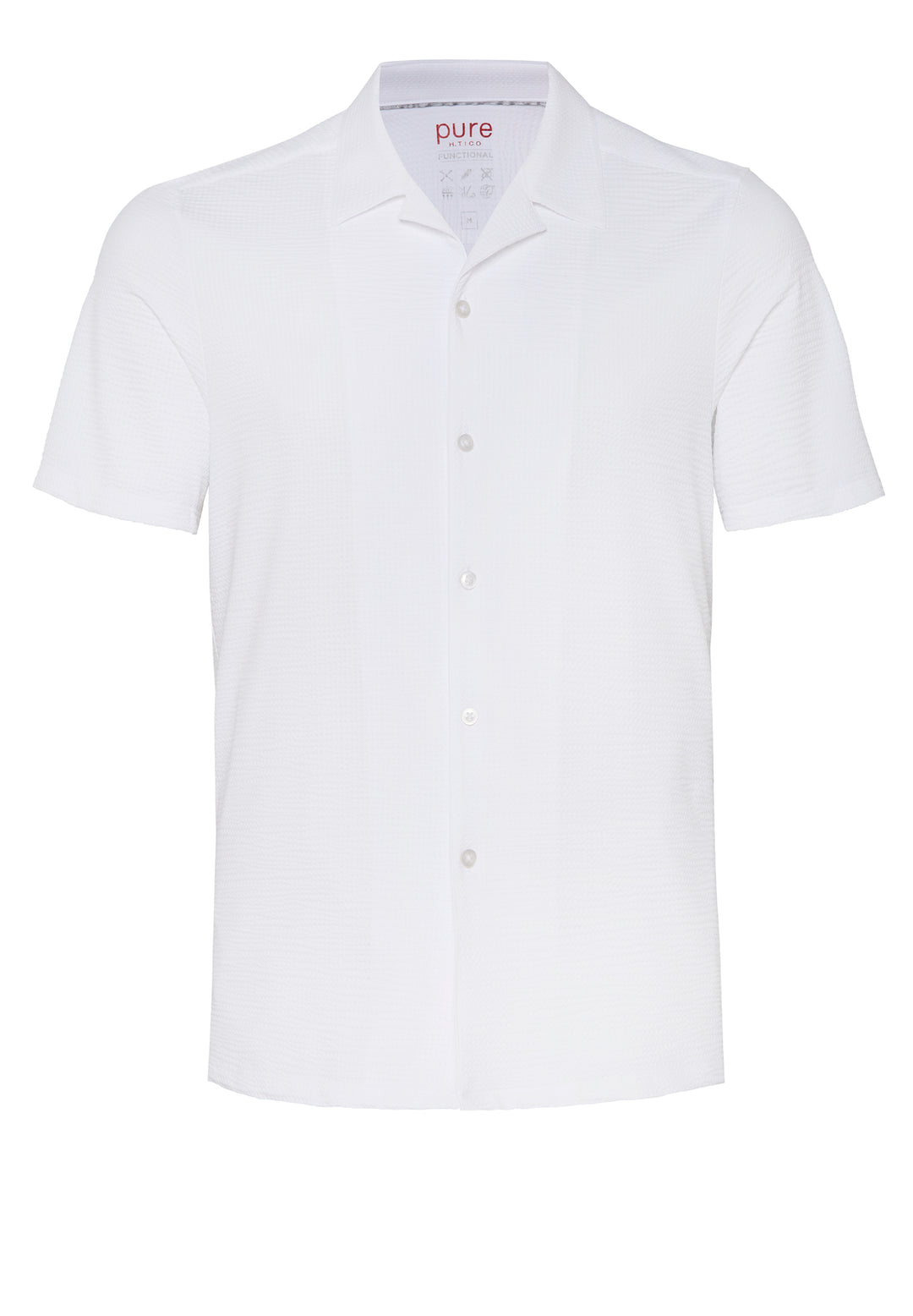 E11312-22910 PURE- Functional Hemd Halbarm 900 uni weiß