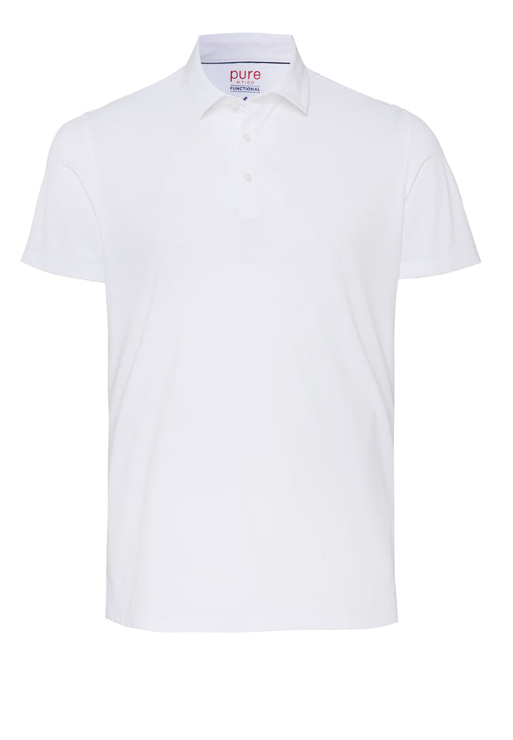 E11321-92930 Pure Functional Polo slim fit Halbarm 900 uni weiß