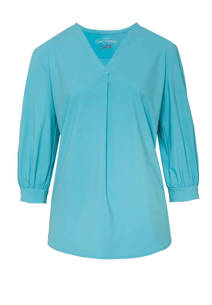 E11350-91919 PURE- Functional Bluse Langarm 141 uni aqua