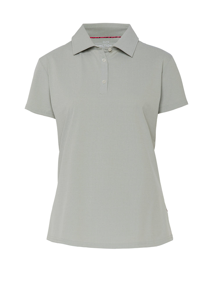 E11351-92917 Pure Functional Polo Damen slim fit Halbarm 400 uni hellgrün