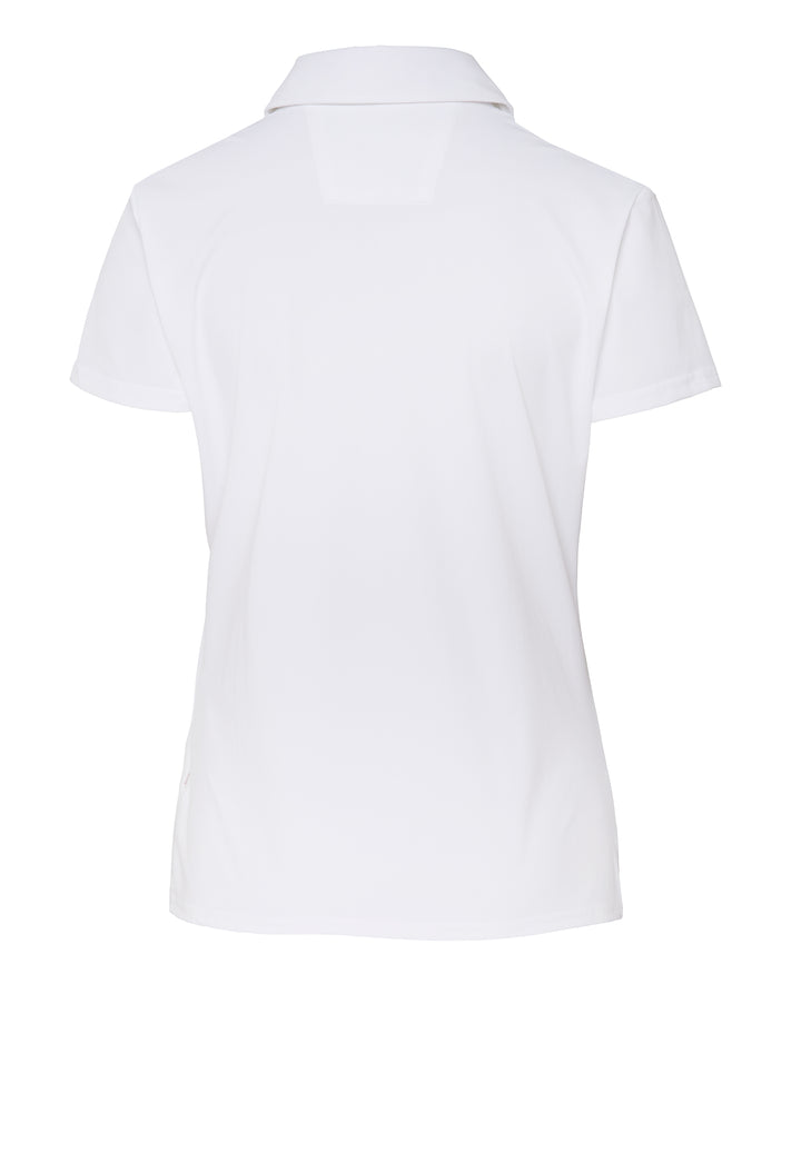 E11351-92917 Pure Functional Polo Damen slim fit Halbarm 900 uni weiß