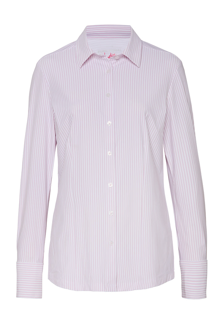 E11352-91910 PURE- Functional Bluse slim fit Langarm 388 streifen rosa