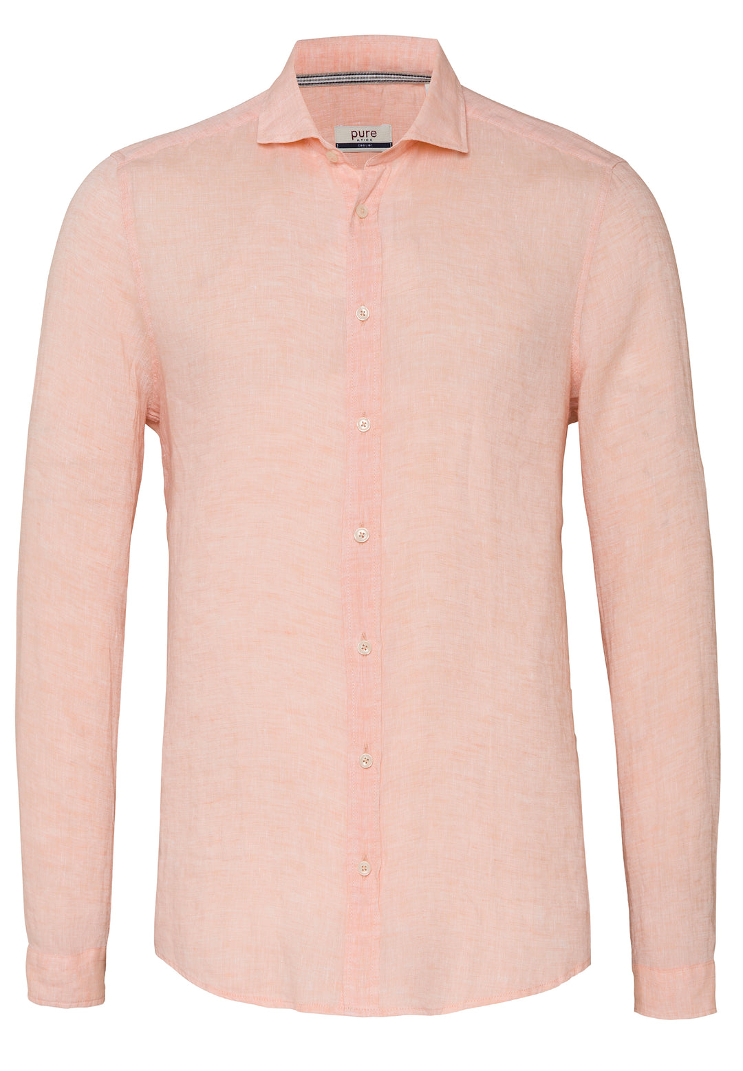 E11508-21110 PURE- Casual Hemd Langarm 600 uni hellorange