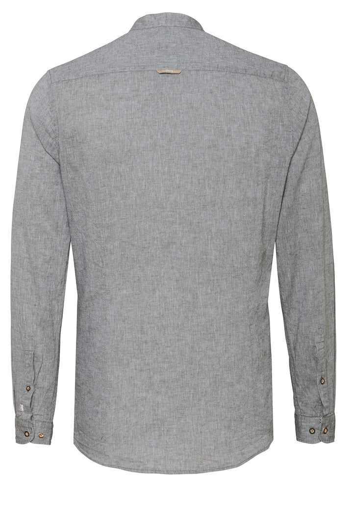 E12601-21698 PURE Tracht Hemd slim fit Langarm 432 uni oliv