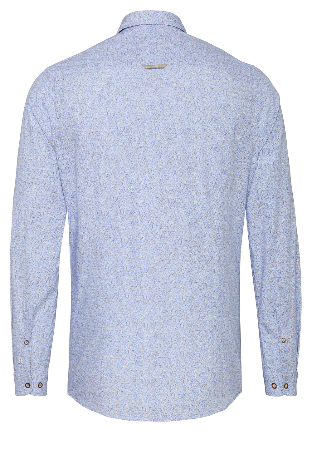 E12614-21197 PURE Tracht Hemd slim fit Langarm 173 druck mittelblau