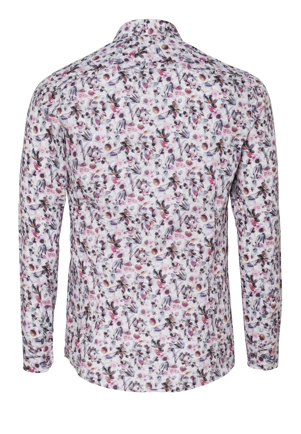 E21002-21704 PURE- City Hemd slim fit Langarm 878 druck aubergine