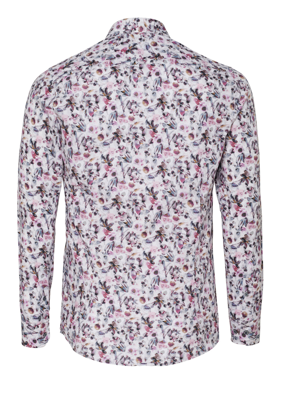 E21002-21704 PURE- City Hemd slim fit Langarm 878 druck aubergine