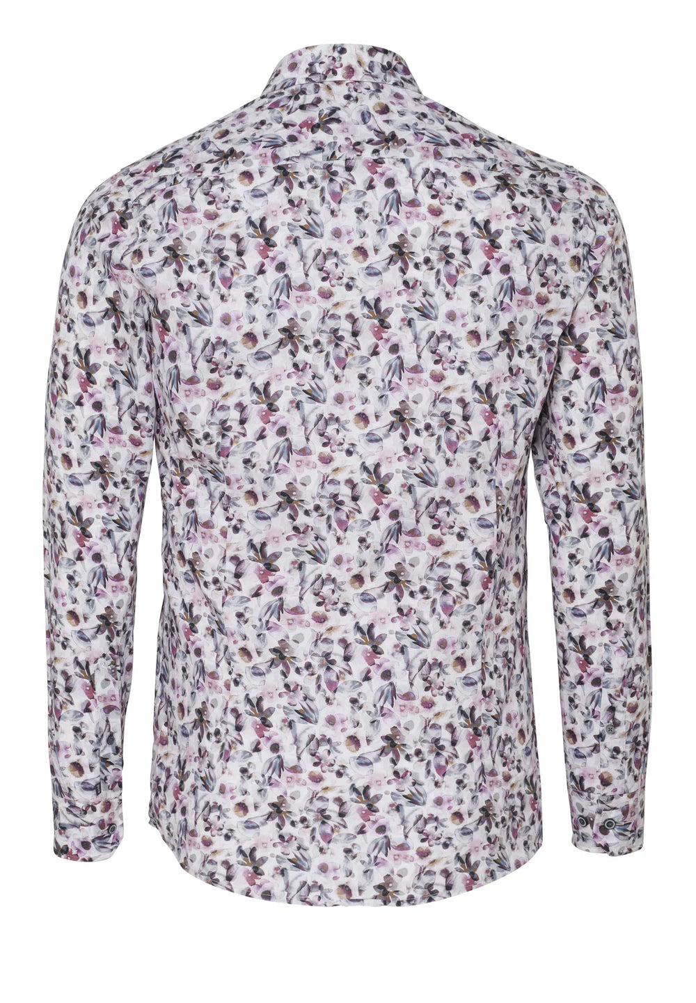 E21002-21704 PURE- City Hemd slim fit Langarm 878 druck aubergine