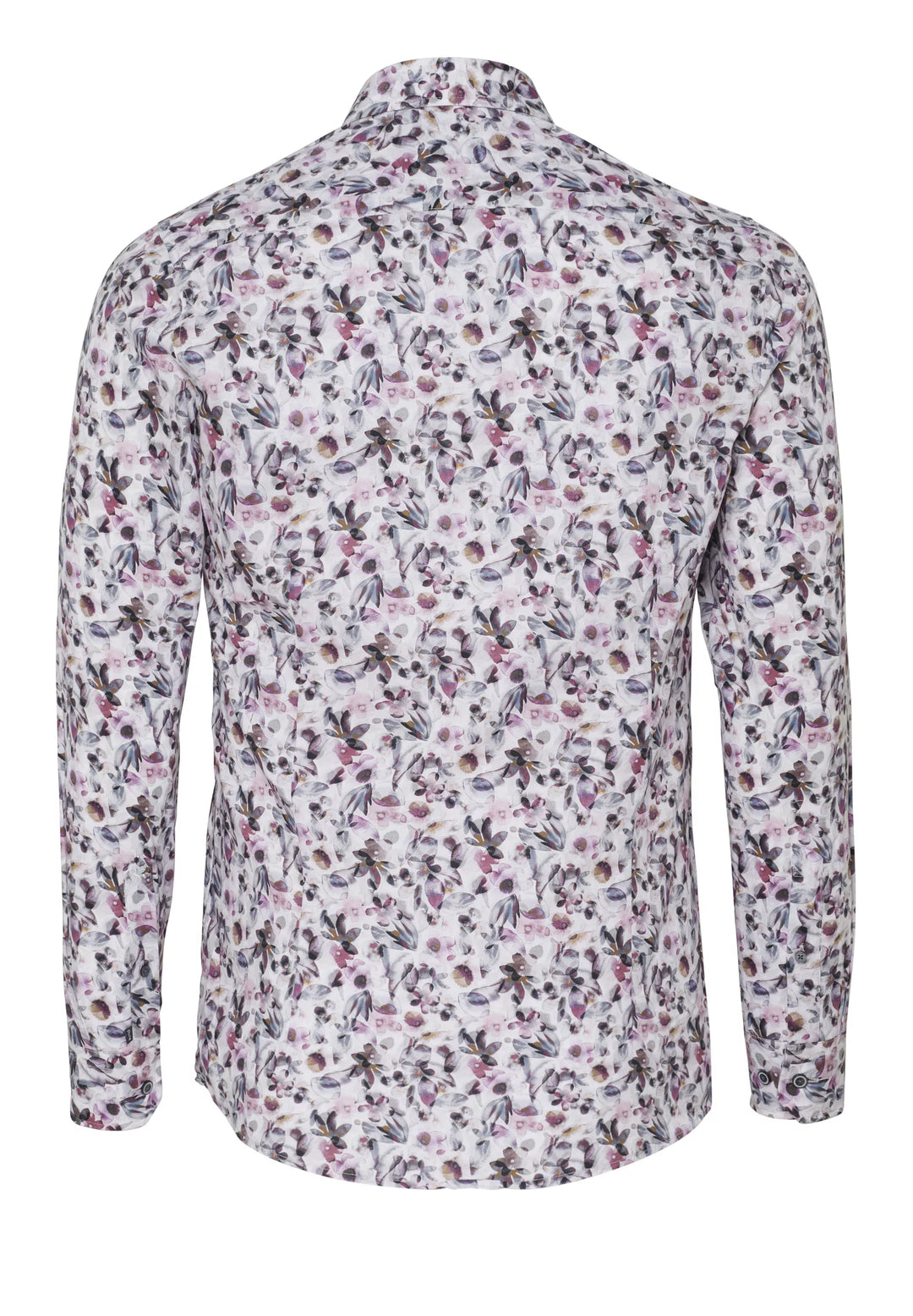 E21002-21704 PURE- City Hemd slim fit Langarm 878 druck aubergine