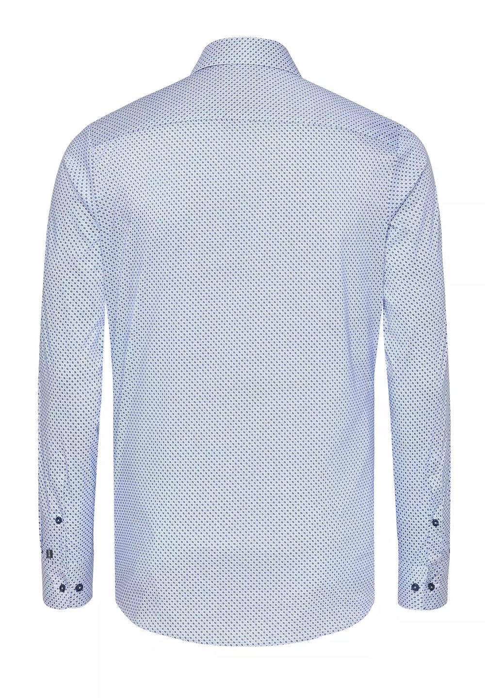 E21054-21701 PURE- FLXBL Hemd Langarm 173 druck mittelblau