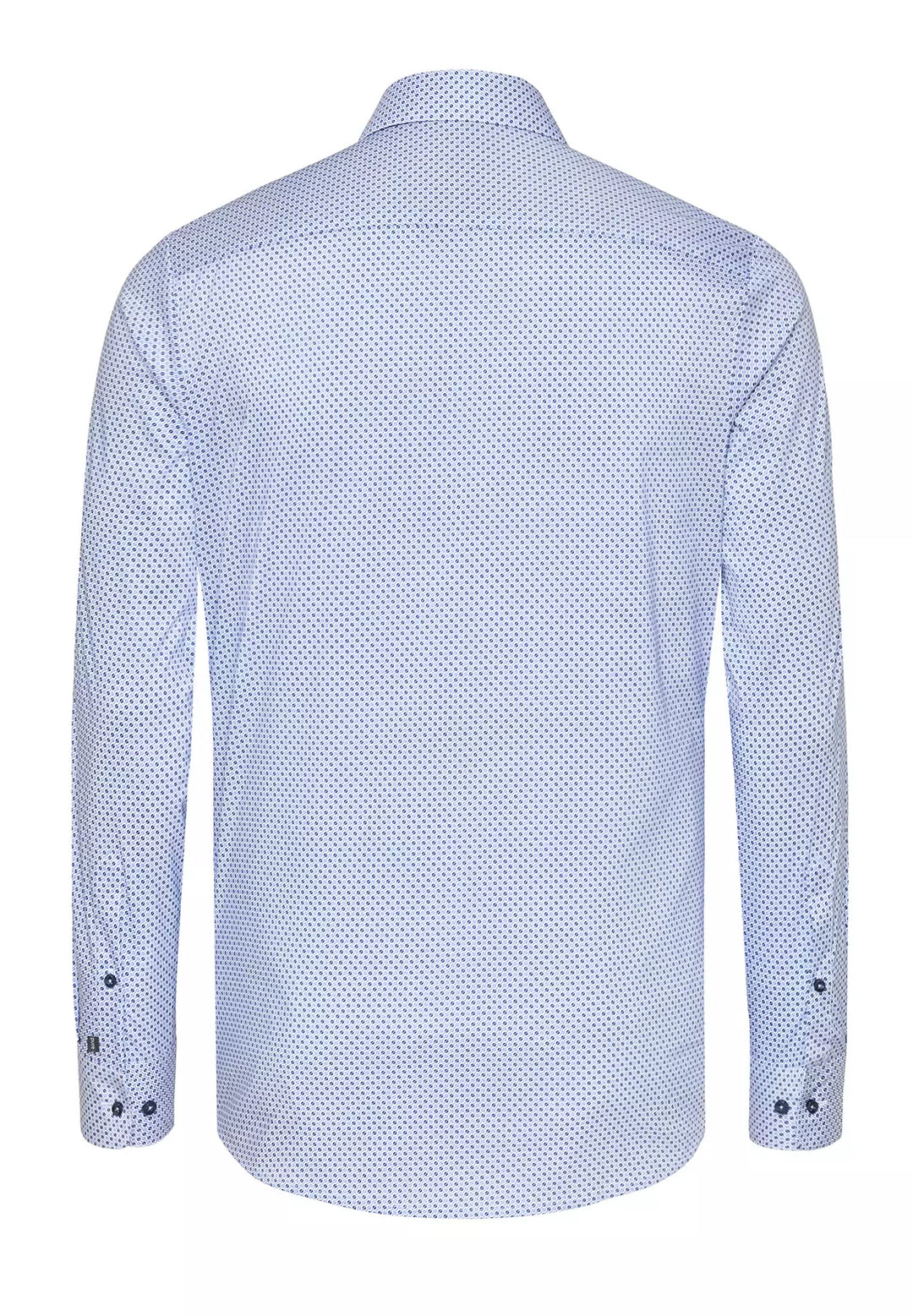 E21054-21701 PURE- FLXBL Hemd Langarm 173 druck mittelblau
