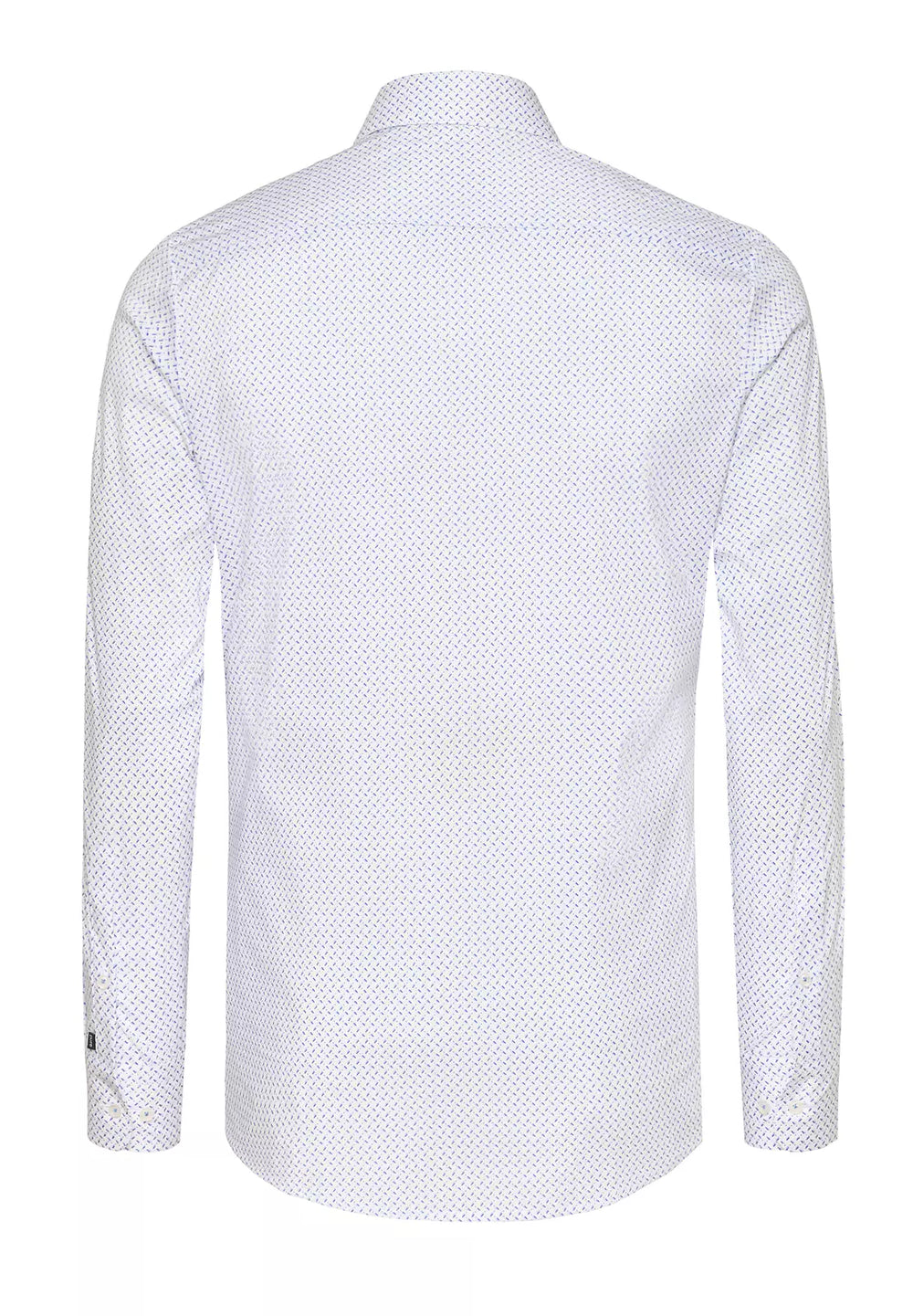 E21056-21701 PURE- FLXBL Hemd Langarm 173 druck mittelblau