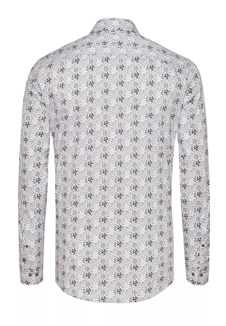 E21059-21102 PURE- FLXBL Hemd Langarm 173 druck mittelblau