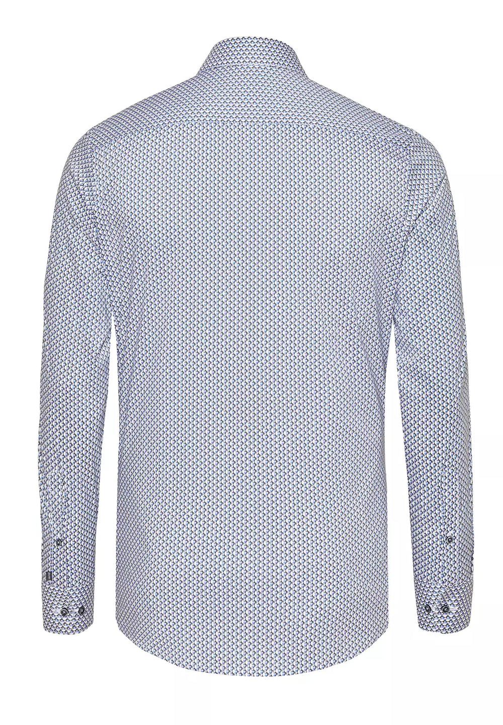 E21060-21701 PURE- FLXBL Hemd Langarm 173 druck mittelblau