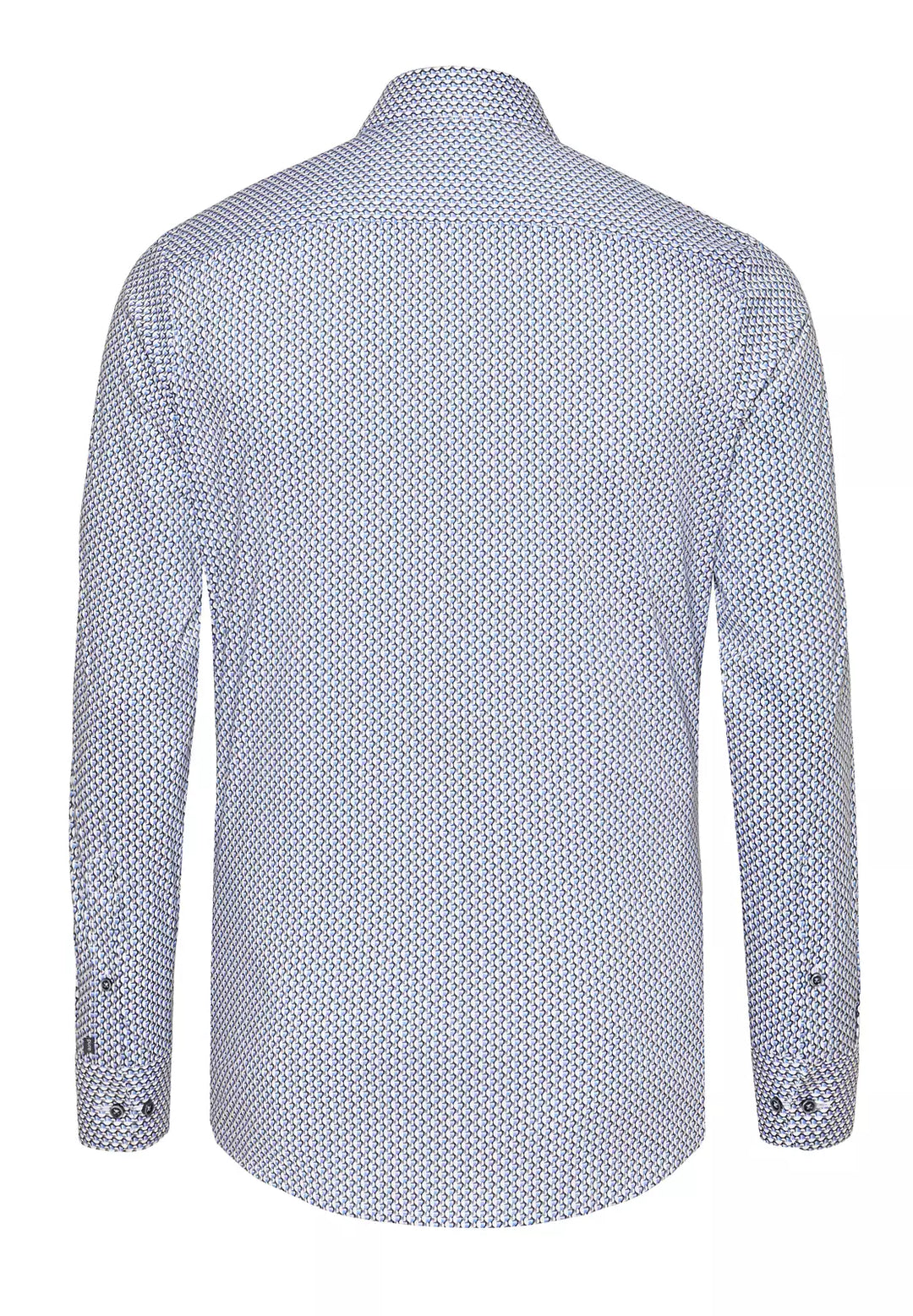 E21060-21701 PURE- FLXBL Hemd Langarm 173 druck mittelblau