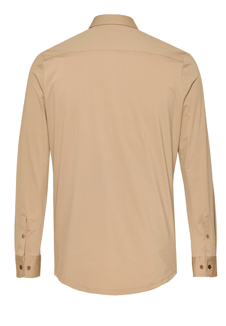 E21300-21750 PURE- Functional Hemd Langarm 218 uni beige