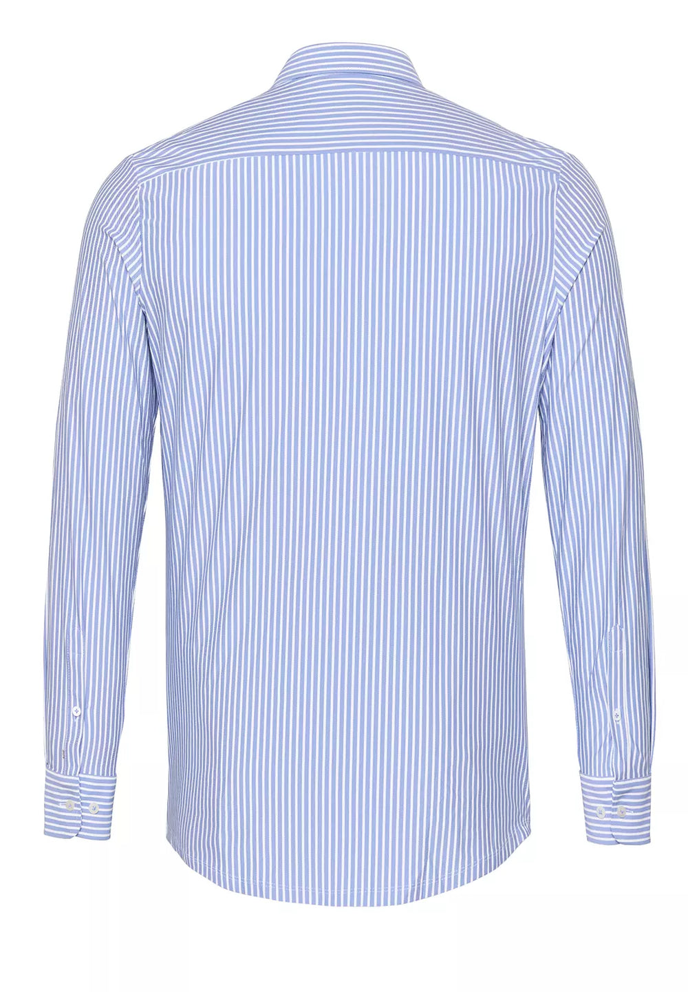 E21303-21740 PURE- Functional Hemd Langarm 163 streifen mittelblau