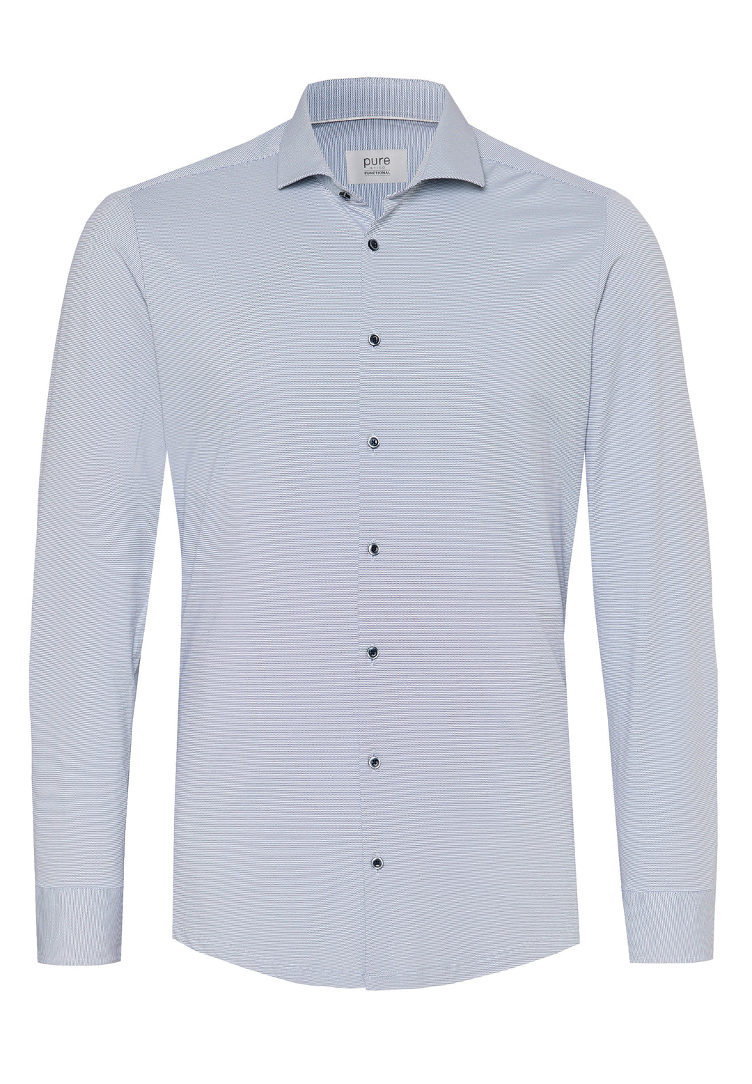 E21304-21742 PURE- Functional Hemd Langarm 110 uni mittelblau