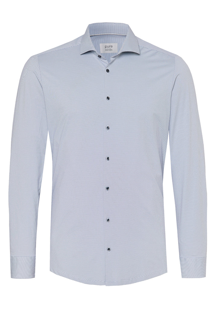 E21304-21742 PURE- Functional Hemd Langarm 110 uni mittelblau