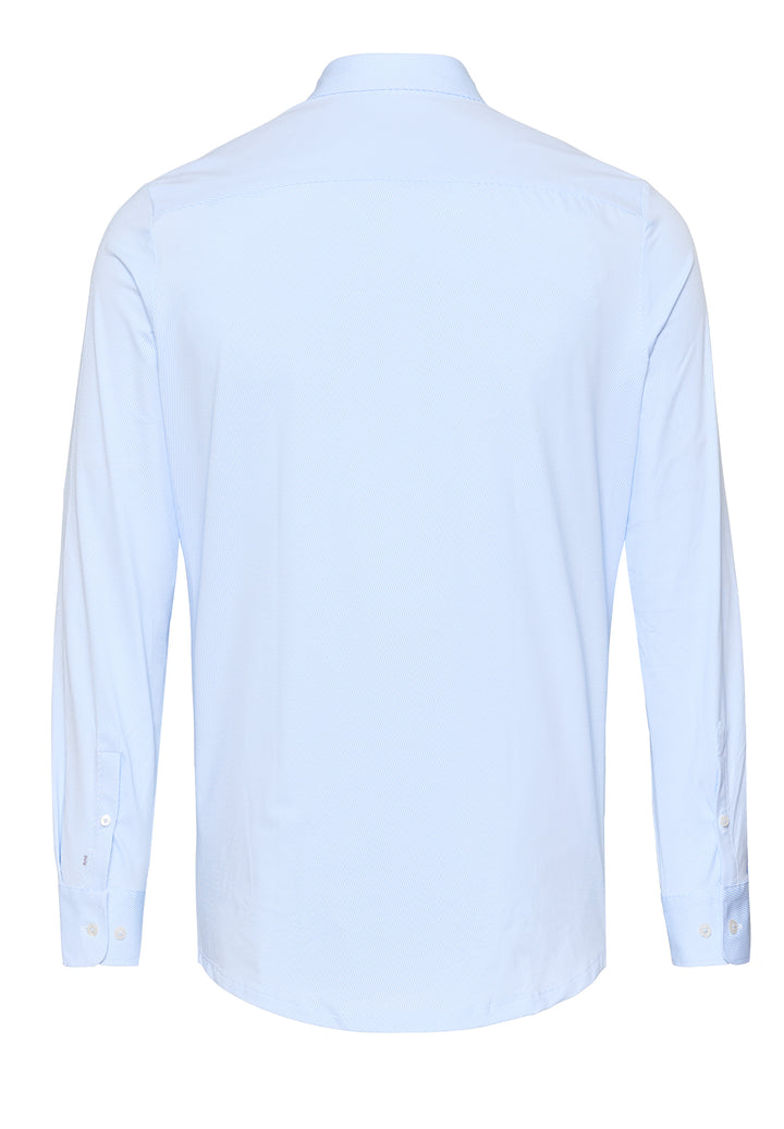 E21306-21742 PURE- Functional Hemd Langarm 160 streifen hellblau