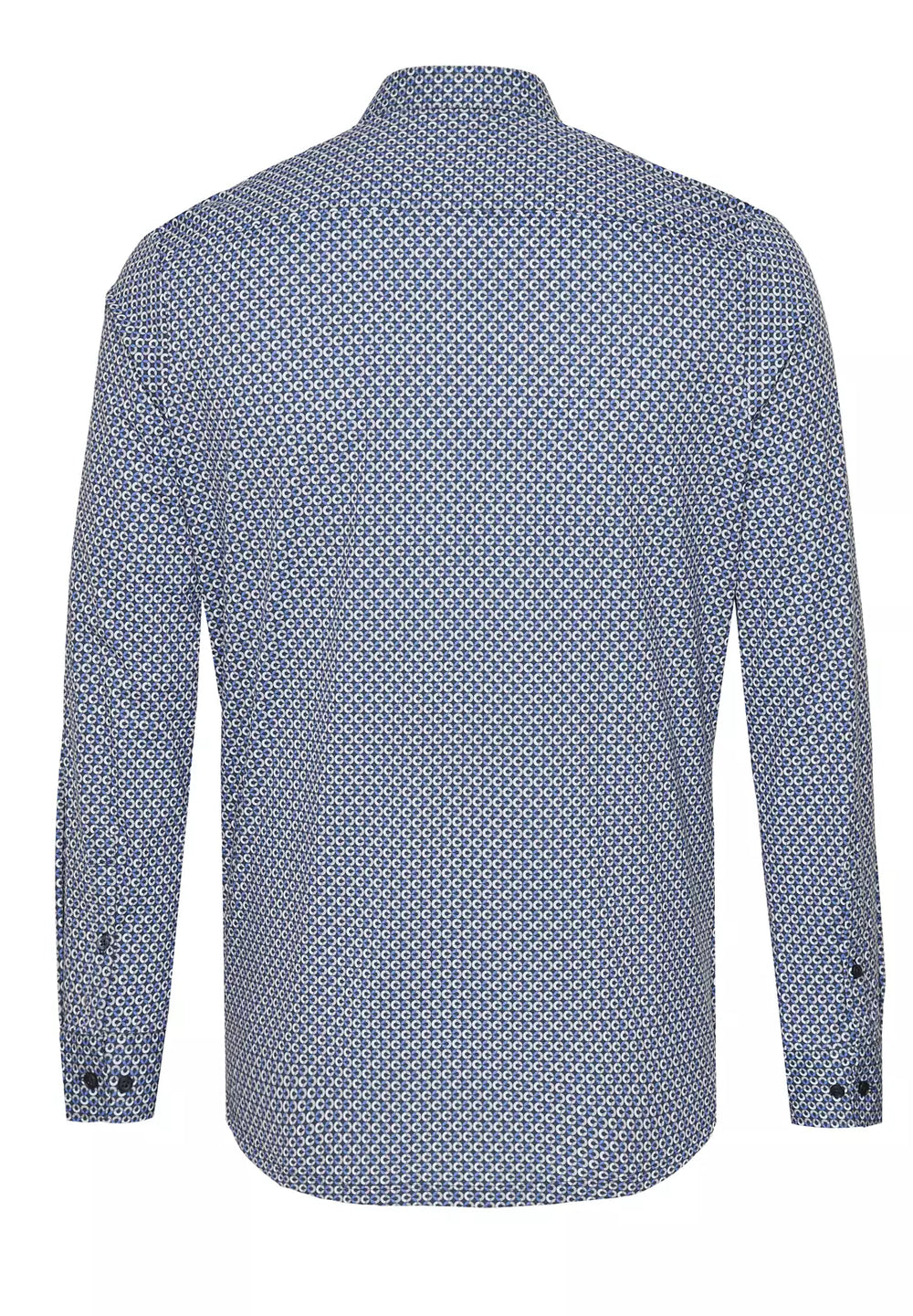 E21308-21742 PURE- Functional Hemd Langarm 176 druck dunkelblau