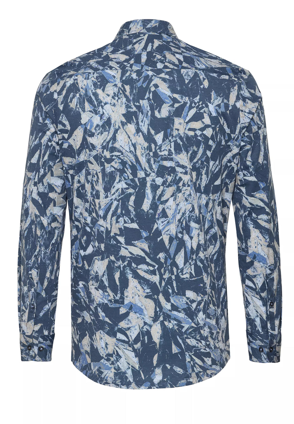 E21310-21742 PURE- Functional Hemd Langarm 176 druck dunkelblau