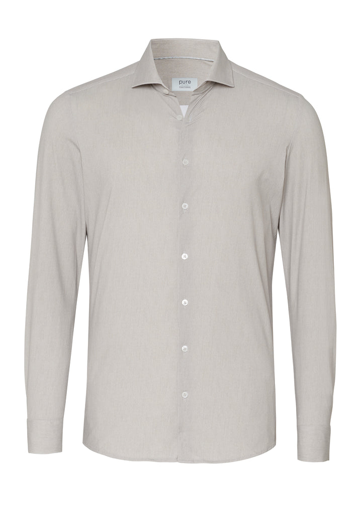 E21312-21742 PURE- Functional Hemd Langarm 210 uni beige