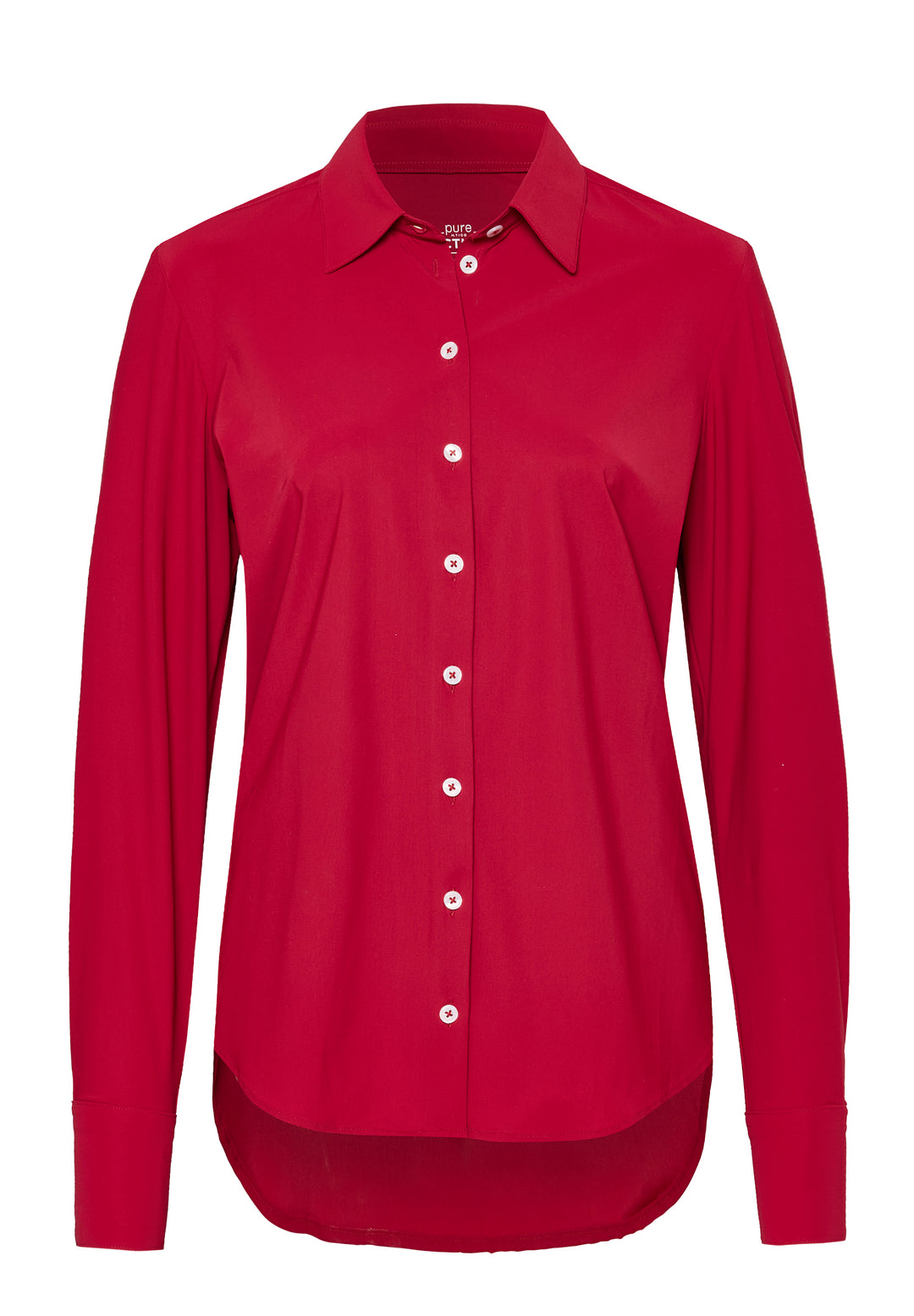 E21350-91910 PURE- Functional Bluse slim fit Langarm 306 uni rot