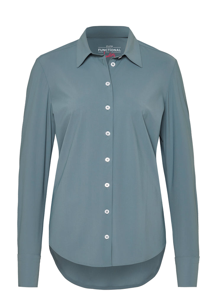 E21350-91911 PURE- Functional Bluse Langarm 710 uni grau