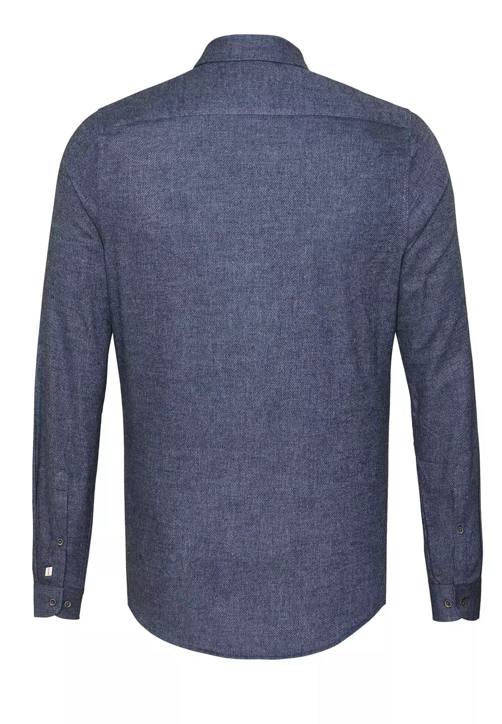 E21500-51202 PURE- Casual Hemd Langarm 110 uni mittelblau