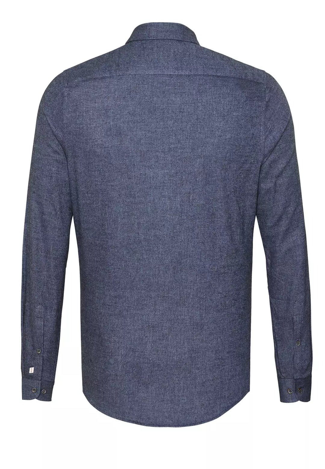 E21500-51202 PURE- Casual Hemd Langarm 110 uni mittelblau