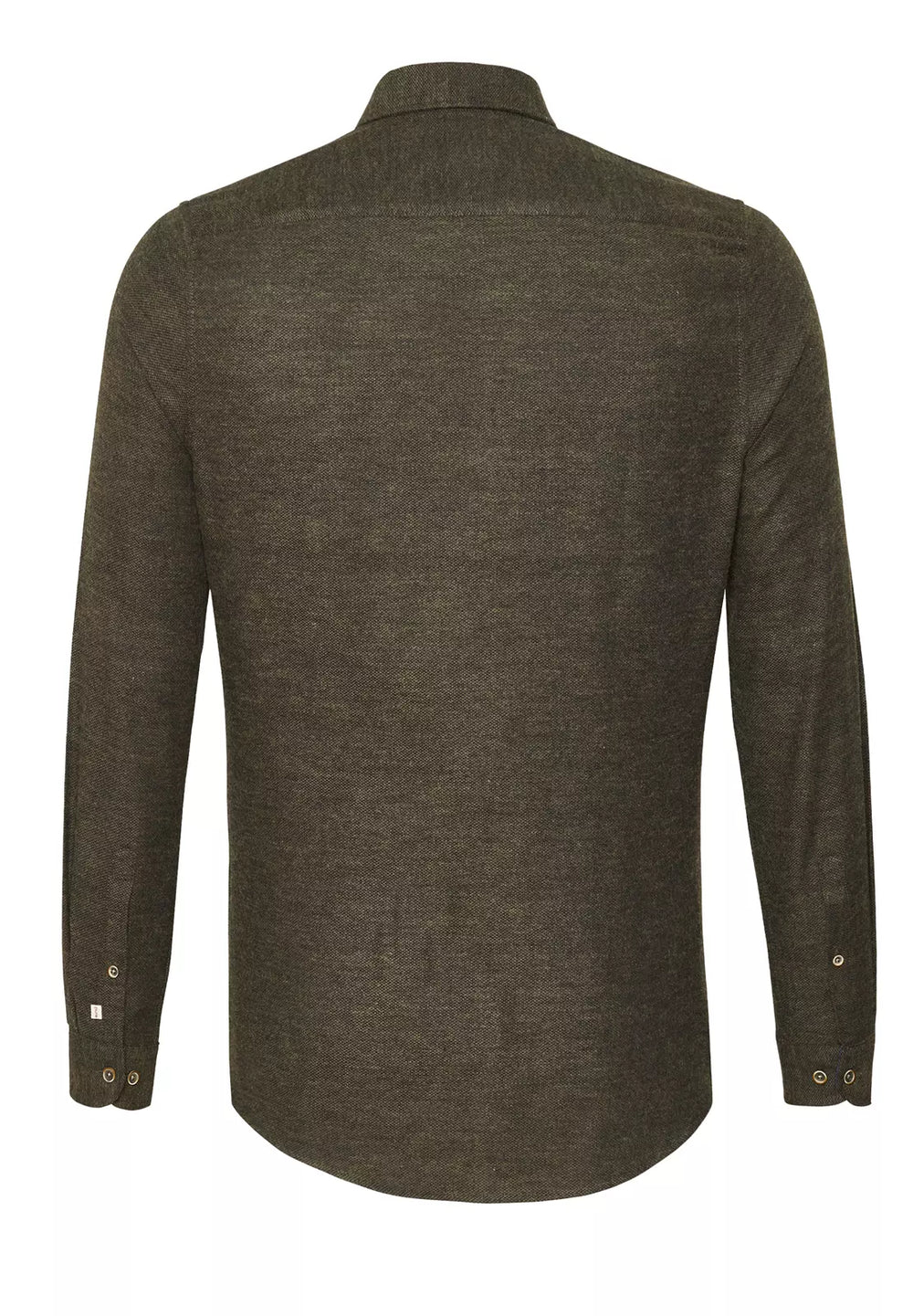 E21500-51202 PURE- Casual Hemd Langarm 430 uni oliv