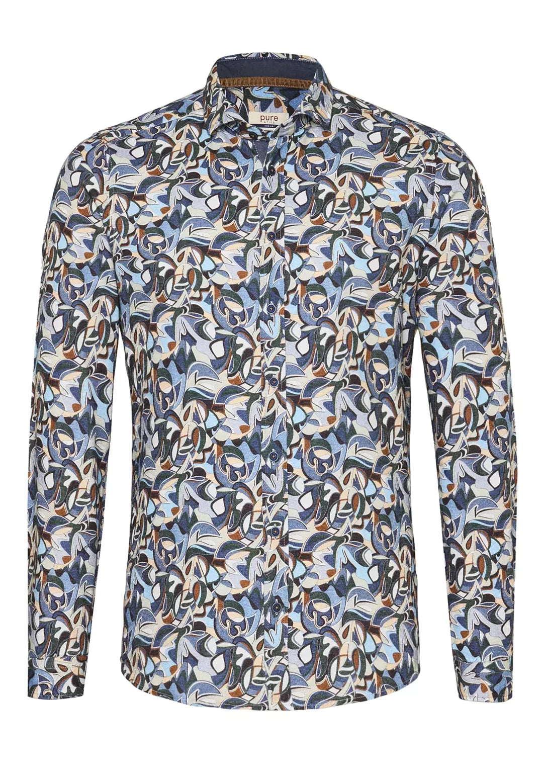 E21502-51103 PURE- Casual Hemd Langarm 985 druck multicolor