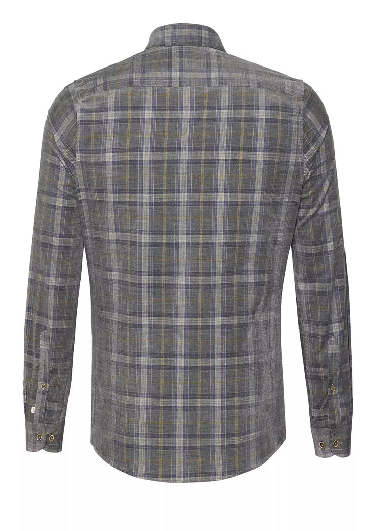 E21512-51201 PURE- Casual Hemd Langarm 753 karo grau