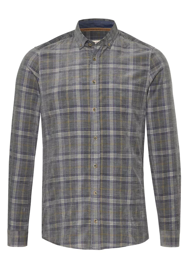 E21512-51201 PURE- Casual Hemd Langarm 753 karo grau