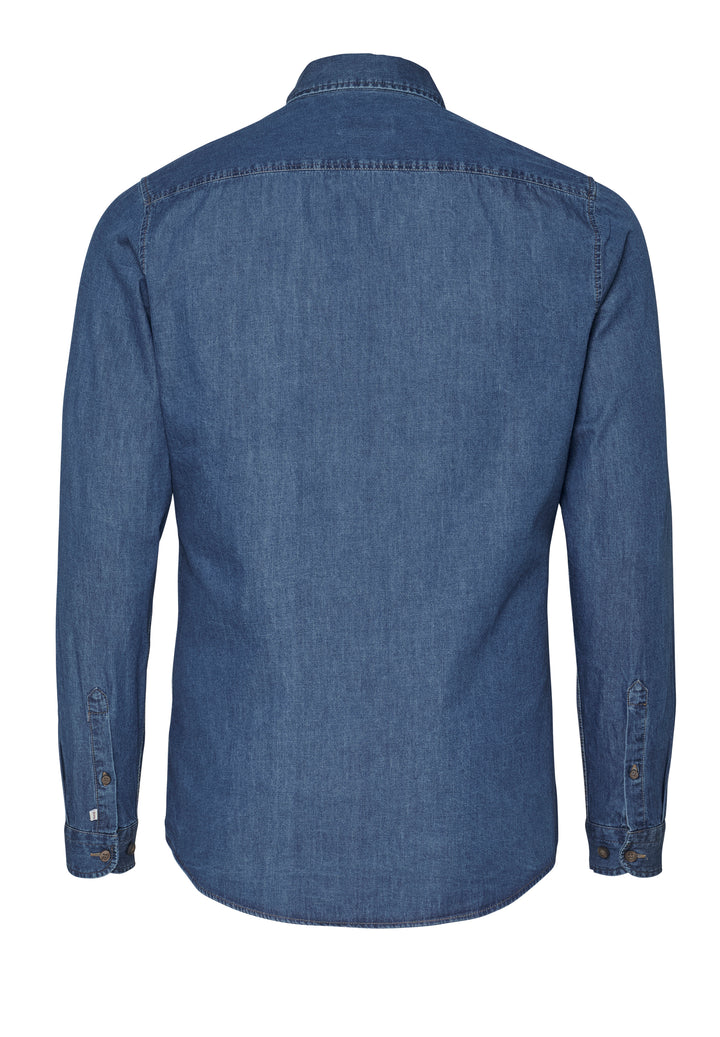 E21523-51203 PURE- Casual Hemd Langarm 130 uni marine